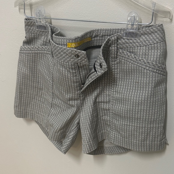 Lole Black and Gray Patterned Jean Shorts - Picture 1 of 3